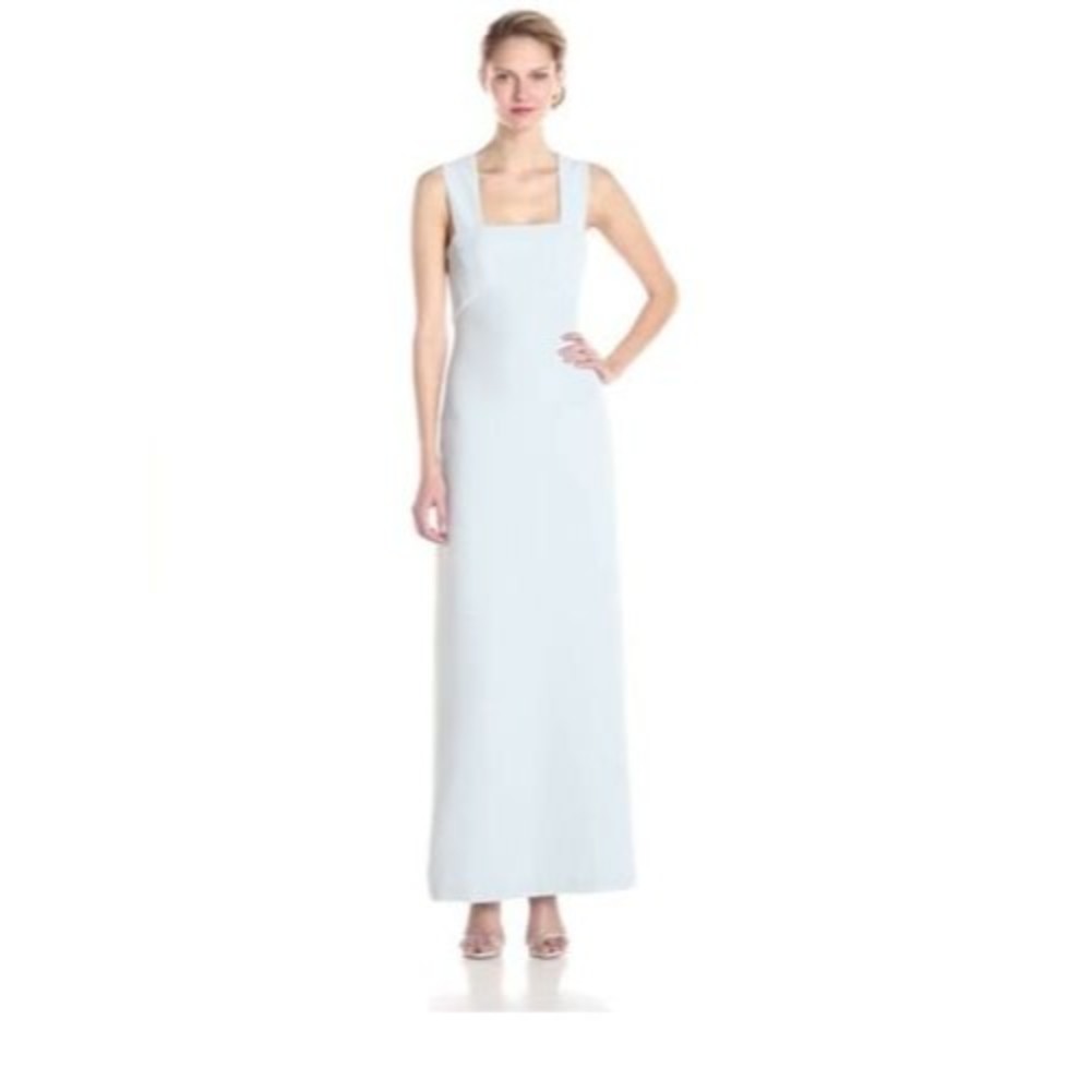New BCBG MaxAzria Agata Sleeveless Long maxi Gown dress 8 10 M haze blue 298.00